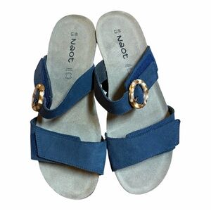 Naot Dark Blue Sandals with Tortoise Buckle